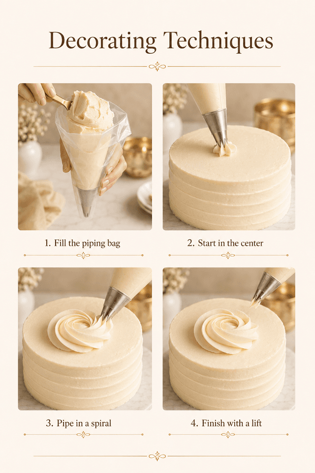Step-by-step decorating page from 101CAKE